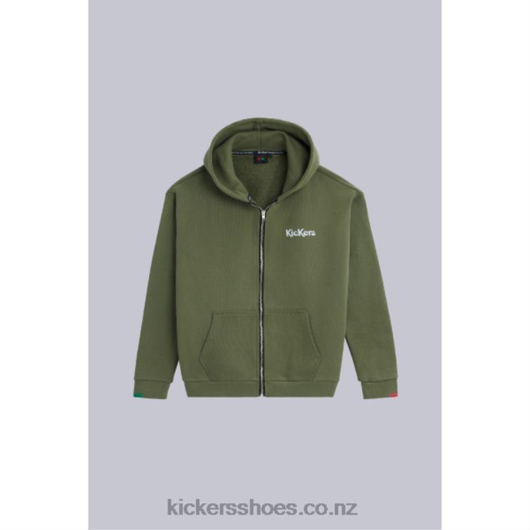 Kickers Unisex Zip Up Hoodie Khaki NPZDR1018