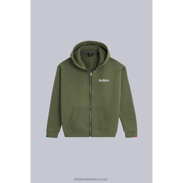 Kickers Unisex Zip Up Hoodie Khaki NPZDR1018