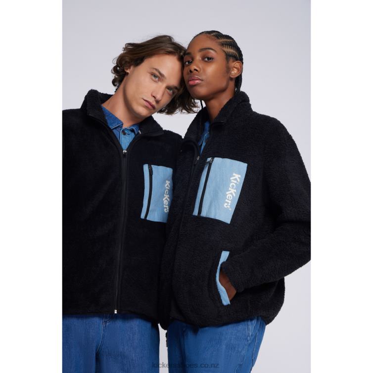 Kickers Unisex Fleece Jacket Black NPZDR1077