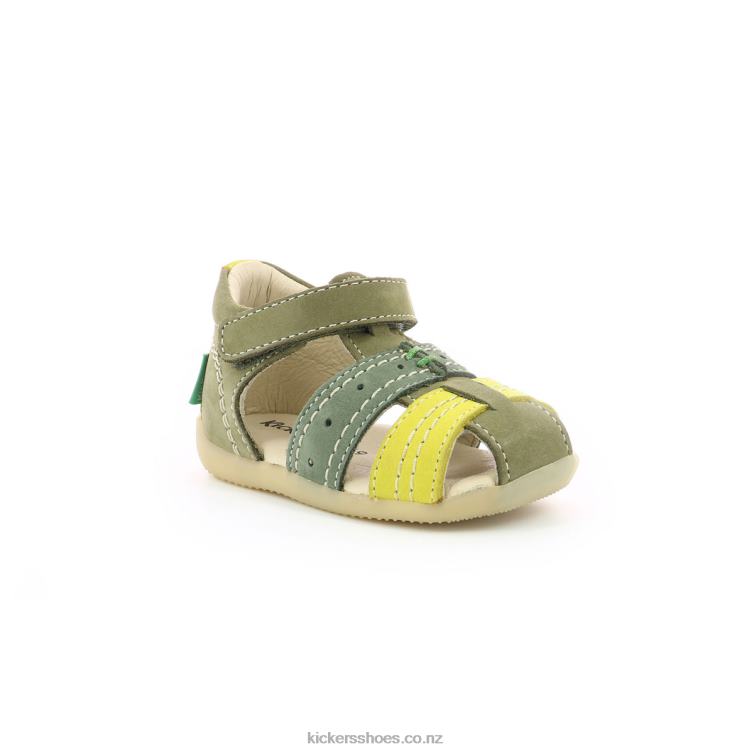 Kickers Kids Bigbazar-2 Green Tricolor NPZDR441
