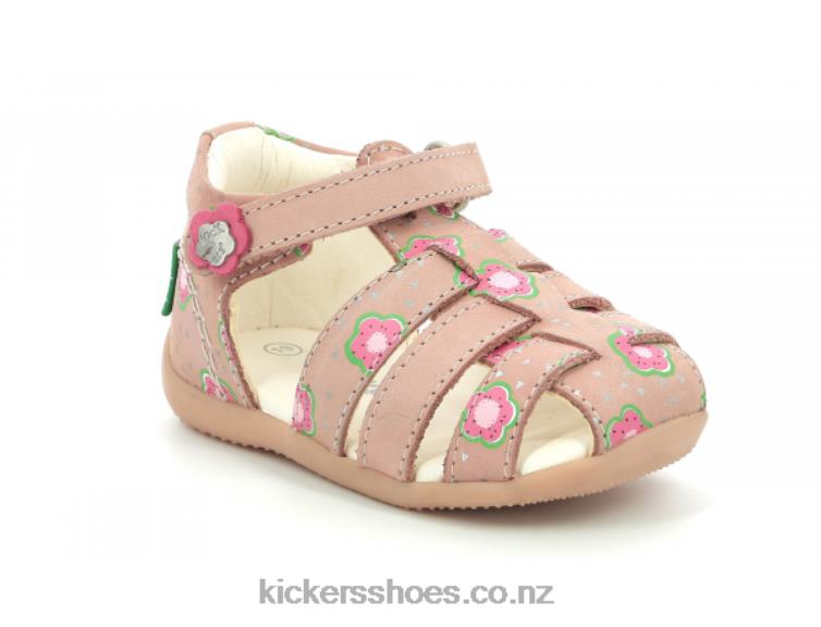 Kickers Kids Bigflo-2 Pink Flower NPZDR384