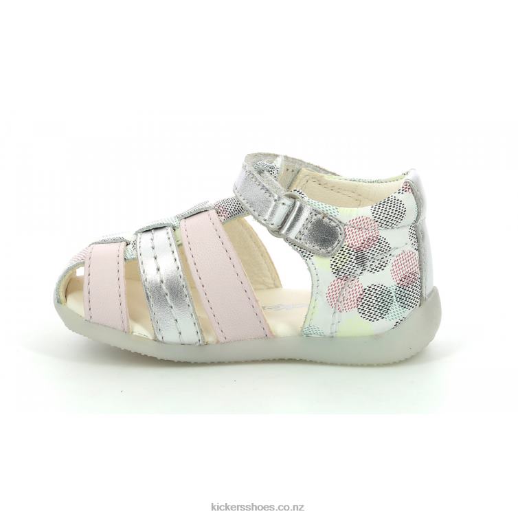 Kickers Kids Bigflo-2 White Pink Dots Multico NPZDR402