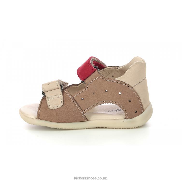 Kickers Kids Boping-2 Beige Red NPZDR433