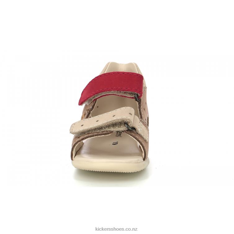 Kickers Kids Boping-2 Beige Red NPZDR433