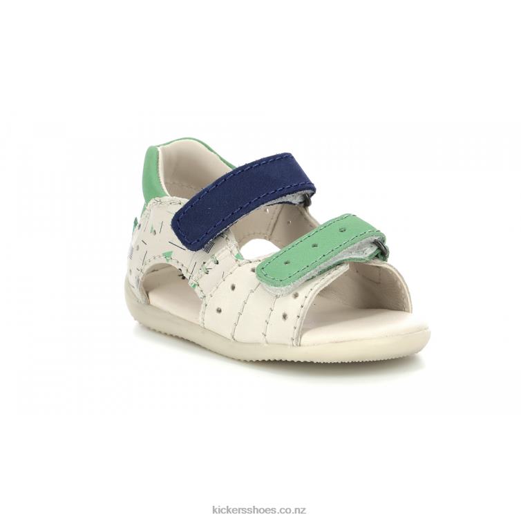 Kickers Kids Boping-2 White Blue Green Marina NPZDR439