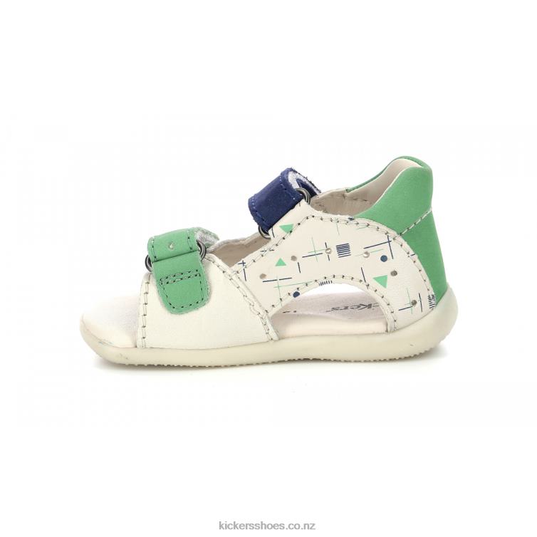 Kickers Kids Boping-2 White Blue Green Marina NPZDR439