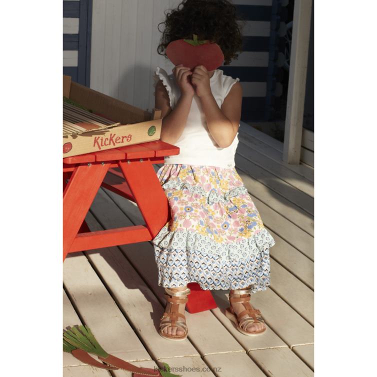 Kickers Kids Cosak Brown Gold NPZDR477