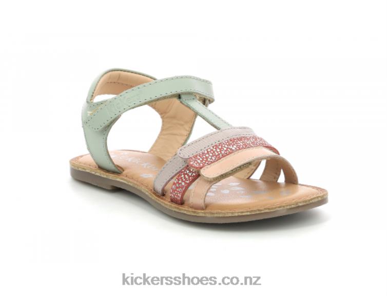 Kickers Kids Diamanto Light Green Pink Purple NPZDR425