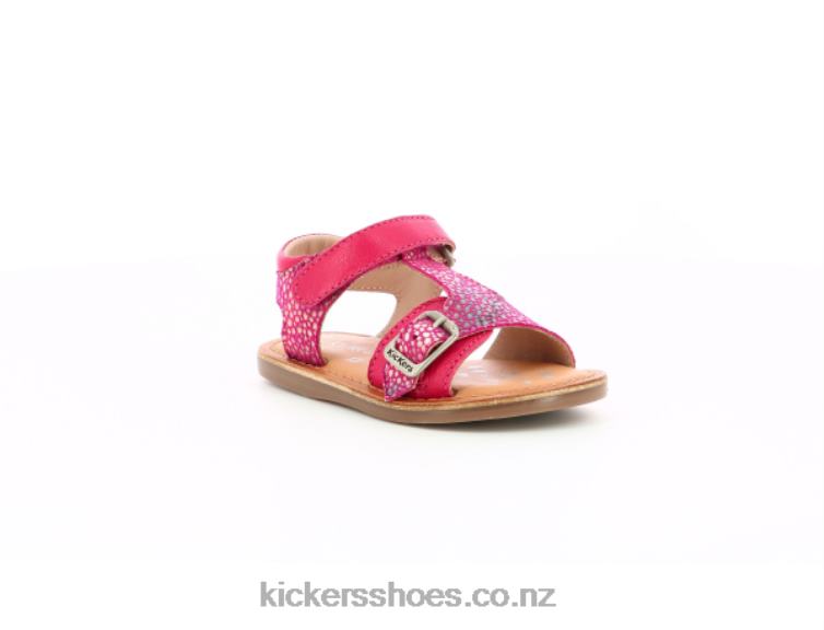 Kickers Kids Diazz Dark Pink Printed NPZDR464