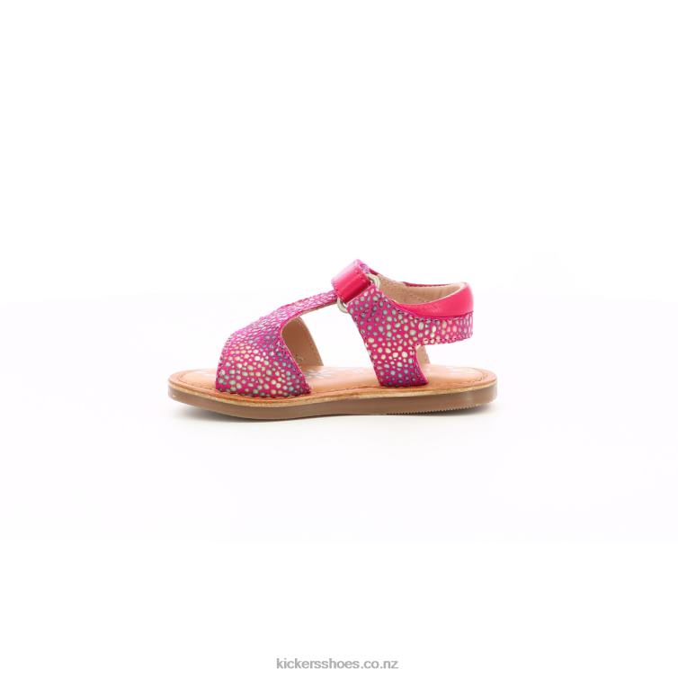 Kickers Kids Diazz Dark Pink Printed NPZDR464
