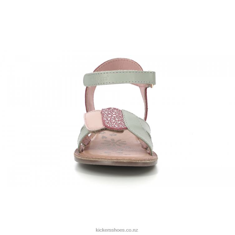 Kickers Kids Disdana Light Green Pink NPZDR469