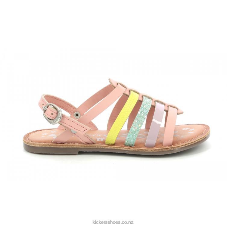 Kickers Kids Dixon Pink Yellow Purple Green NPZDR421