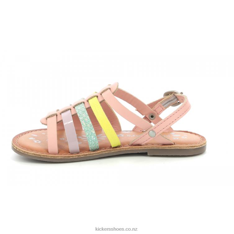 Kickers Kids Dixon Pink Yellow Purple Green NPZDR421