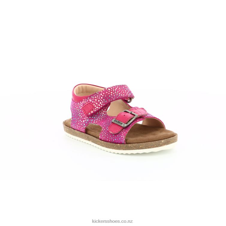 Kickers Kids Funkyo Dark Pink Printed NPZDR409