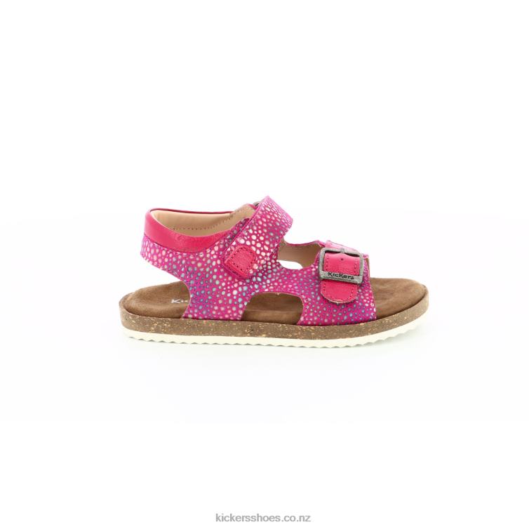 Kickers Kids Funkyo Dark Pink Printed NPZDR409