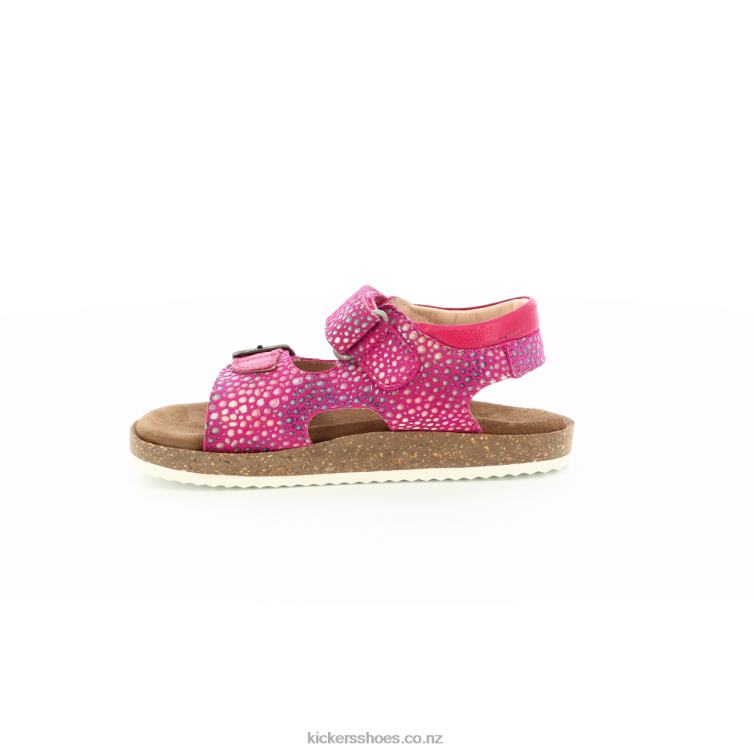 Kickers Kids Funkyo Dark Pink Printed NPZDR409