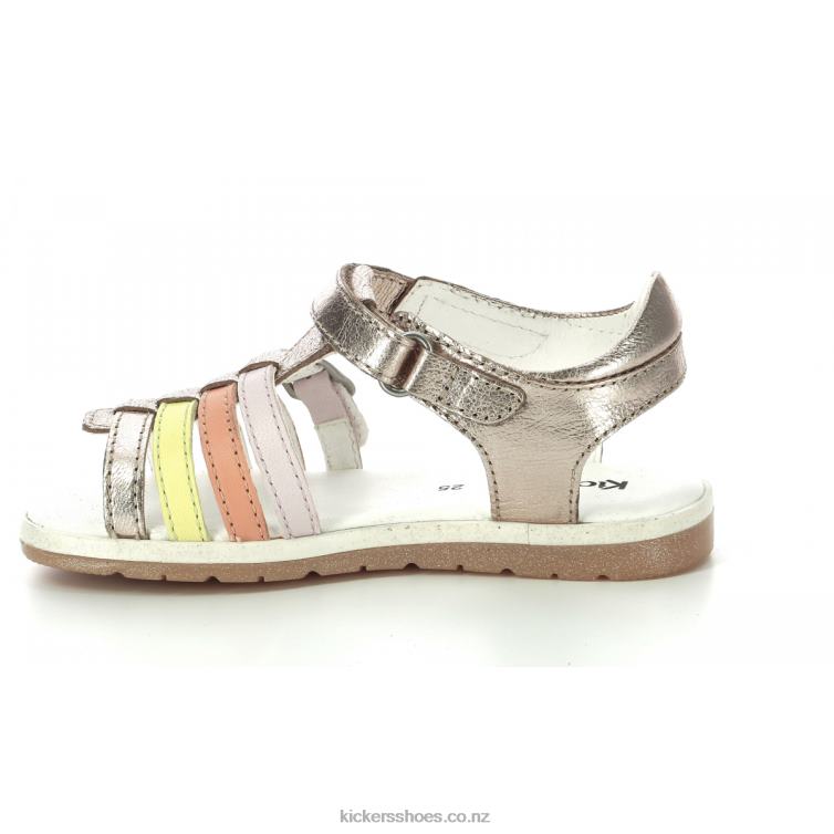 Kickers Kids Gilianna Gold Pink Orange NPZDR479