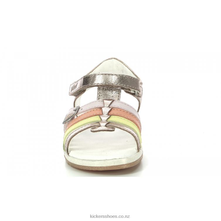 Kickers Kids Gilianna Gold Pink Orange NPZDR479
