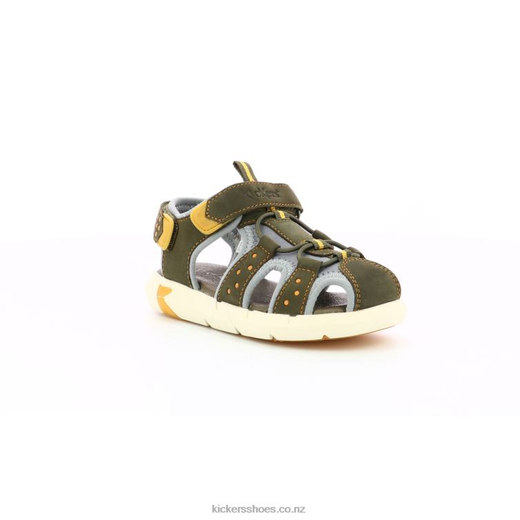 Kickers Kids Jumange Khaki Yellow NPZDR493