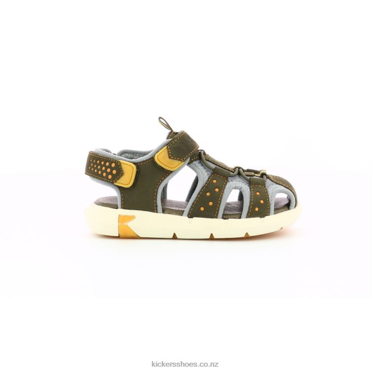 Kickers Kids Jumange Khaki Yellow NPZDR493