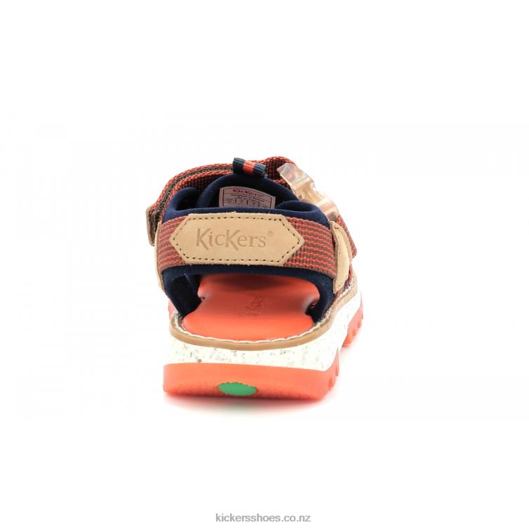 Kickers Kids Kickclic Navy Orange NPZDR450