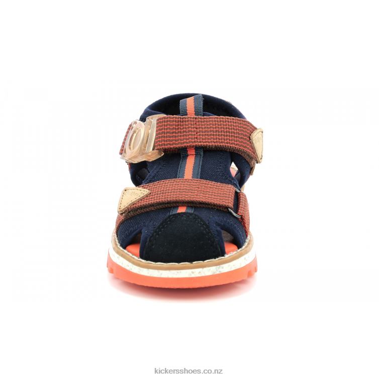 Kickers Kids Kickclic Navy Orange NPZDR450
