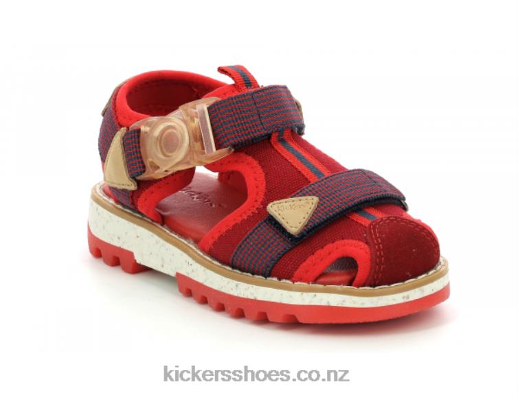 Kickers Kids Kickclic Red Navy NPZDR451