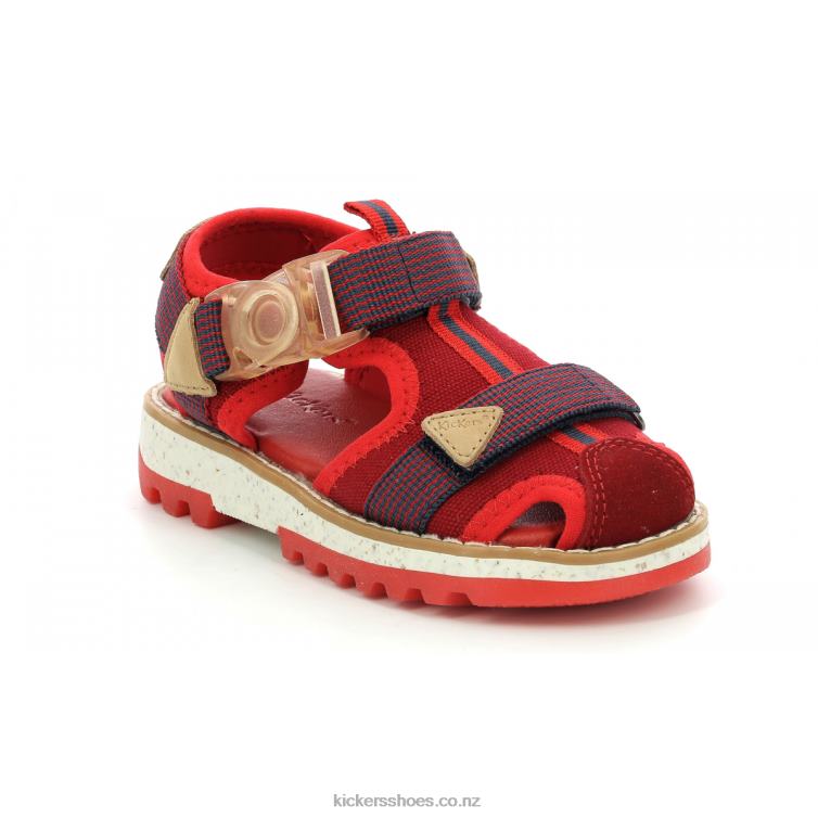 Kickers Kids Kickclic Red Navy NPZDR451