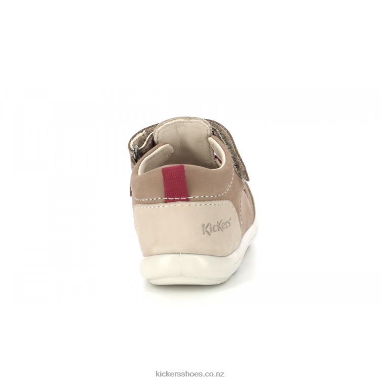 Kickers Kids Klony Beige Red NPZDR419