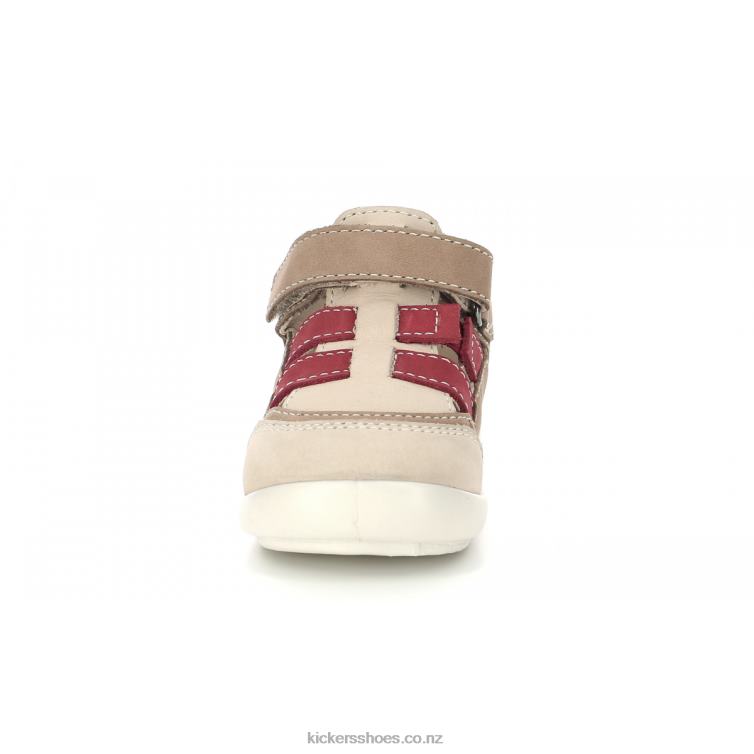 Kickers Kids Klony Beige Red NPZDR419