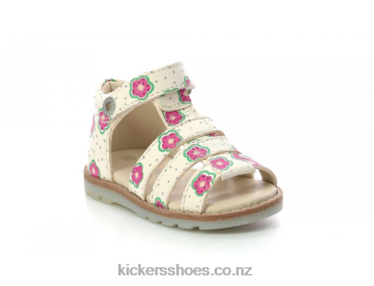 Kickers Kids Noopi Off White Flower NPZDR388