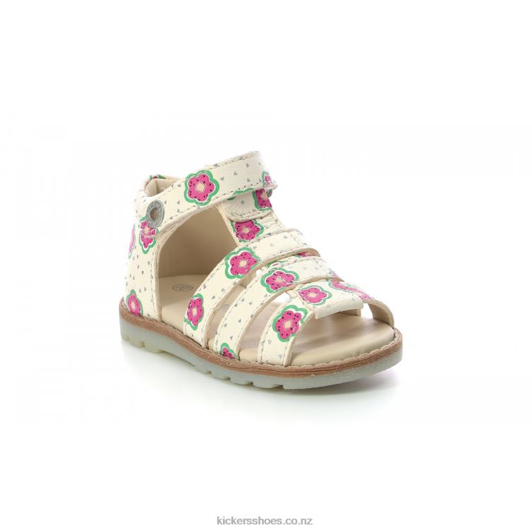 Kickers Kids Noopi Off White Flower NPZDR388