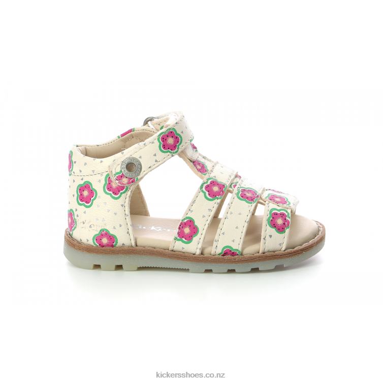 Kickers Kids Noopi Off White Flower NPZDR388
