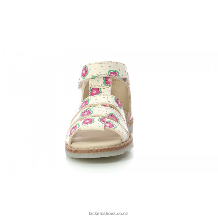 Kickers Kids Noopi Off White Flower NPZDR388