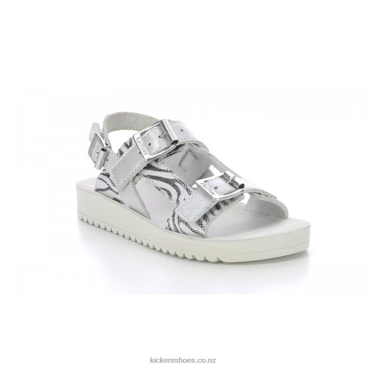 Kickers Kids Odysummer Silver Zebra NPZDR486
