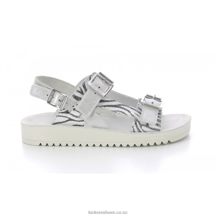 Kickers Kids Odysummer Silver Zebra NPZDR486