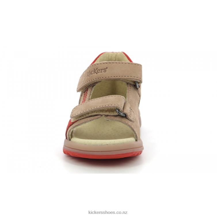 Kickers Kids Plazabi Beige Orange NPZDR401