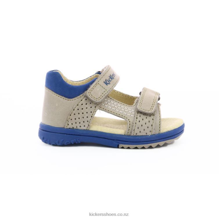 Kickers Kids Plazabi Grey Blue NPZDR390