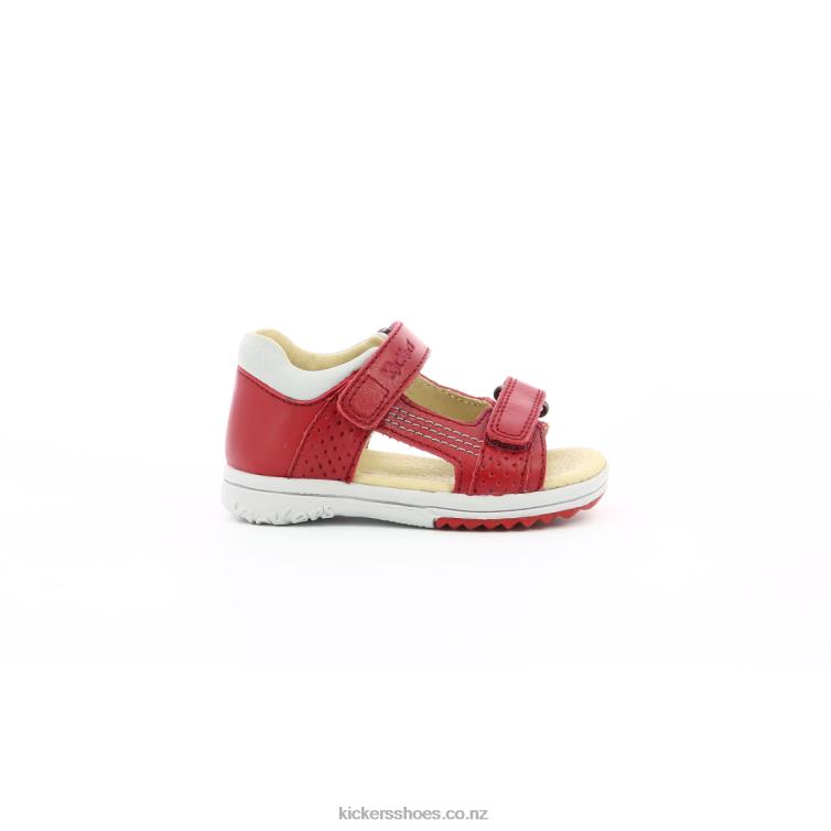 Kickers Kids Plazabi Red Grey NPZDR394