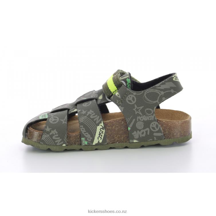 Kickers Kids Sosummer Khaki Yellow Printed NPZDR489