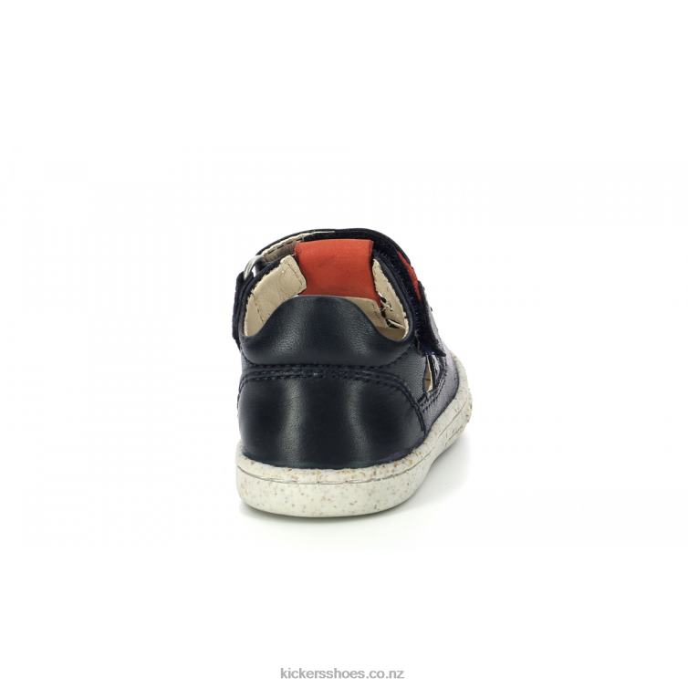 Kickers Kids Tractus Navy Orange NPZDR459