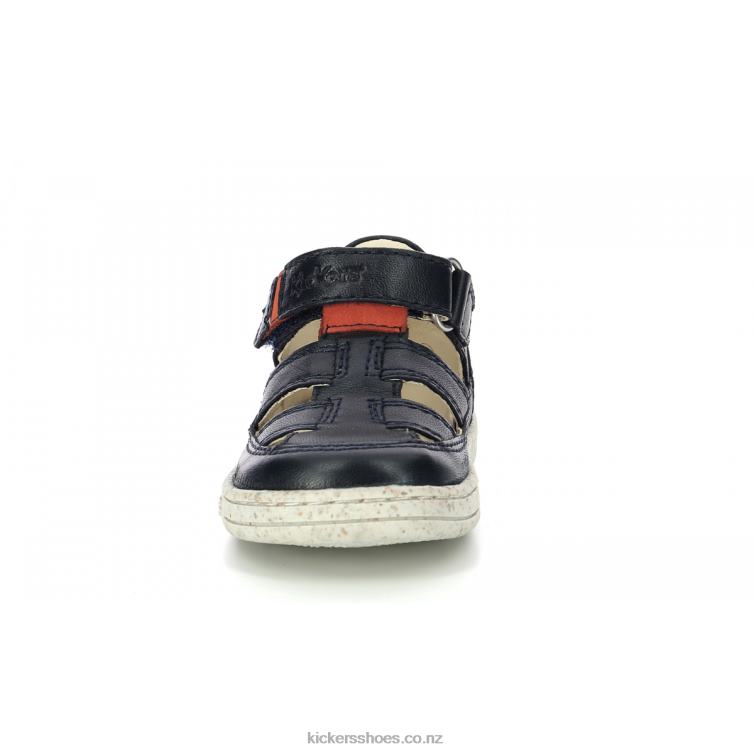 Kickers Kids Tractus Navy Orange NPZDR459