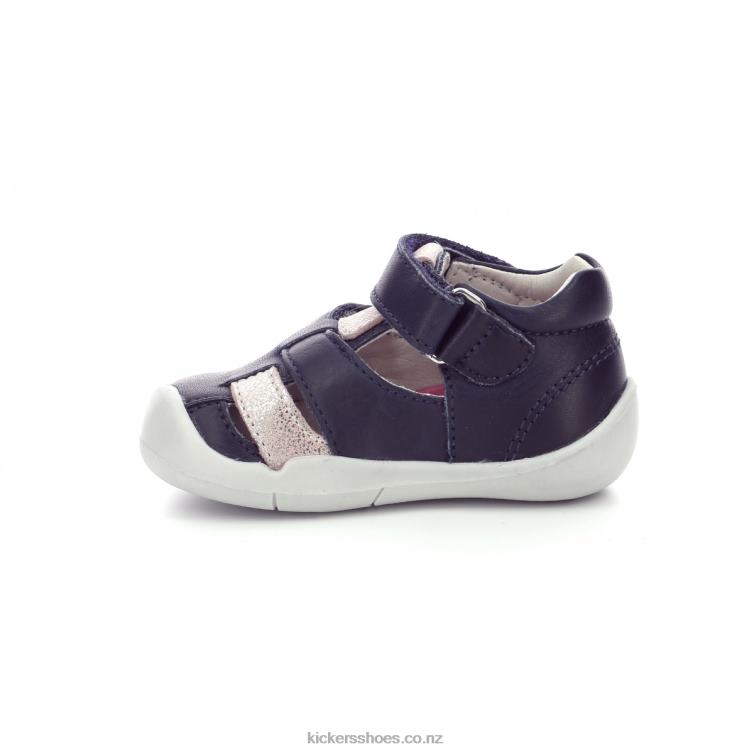Kickers Kids Wasabou Navy Pink Metallized NPZDR456