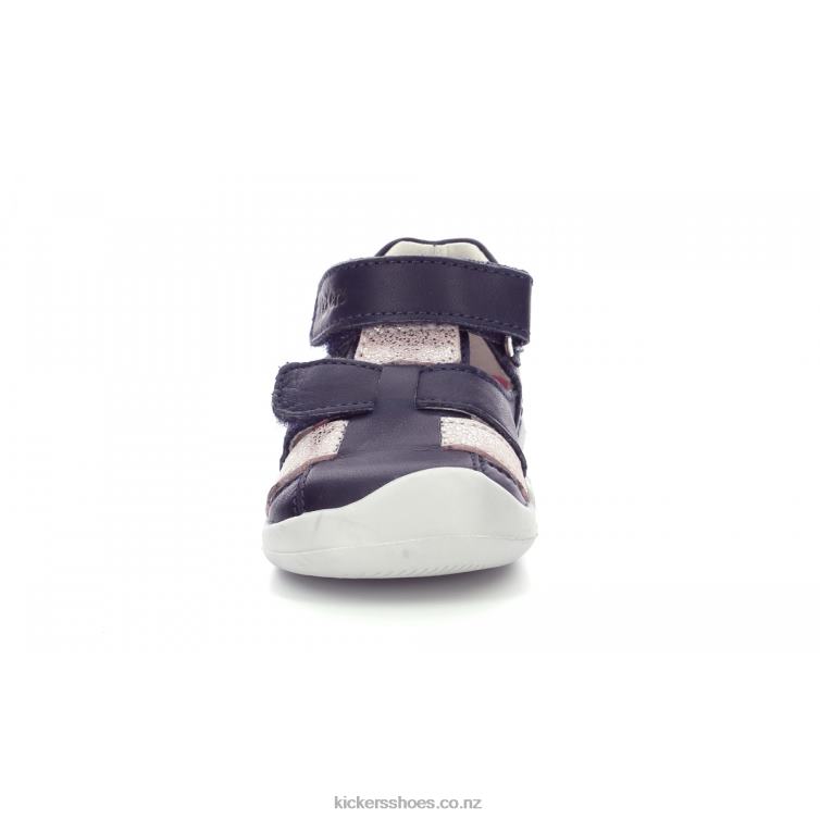 Kickers Kids Wasabou Navy Pink Metallized NPZDR456