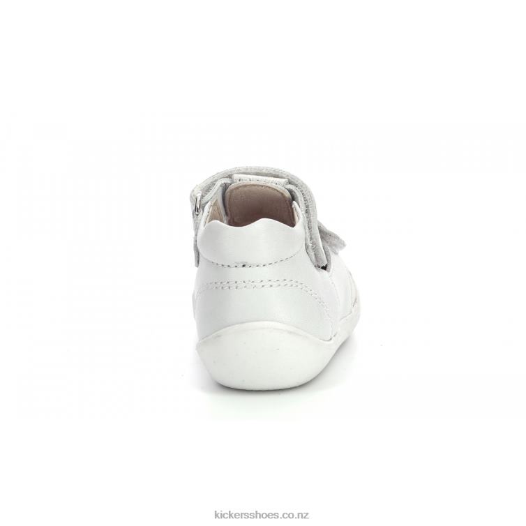 Kickers Kids Wasabou White Metallized NPZDR458