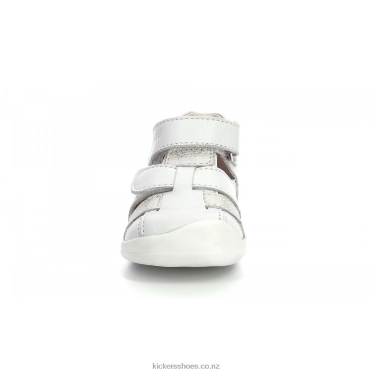 Kickers Kids Wasabou White Metallized NPZDR458