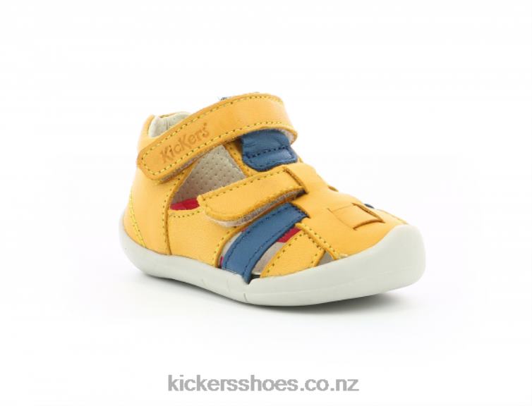 Kickers Kids Wasabou Yellow Blue NPZDR438