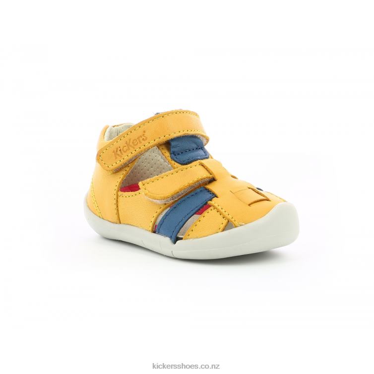 Kickers Kids Wasabou Yellow Blue NPZDR438