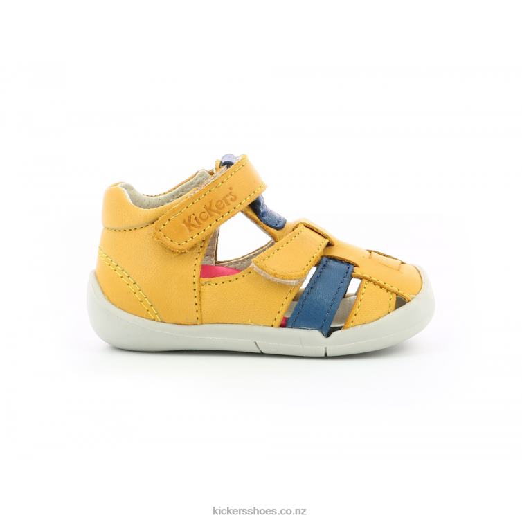 Kickers Kids Wasabou Yellow Blue NPZDR438