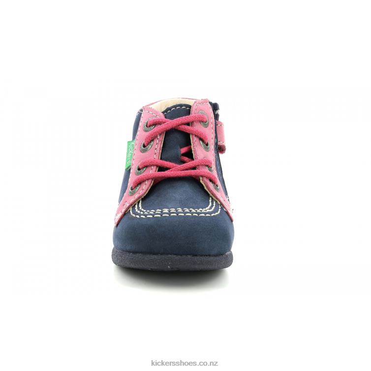 Kickers Kids Babystan Zip Navy Pink Tricolor NPZDR923